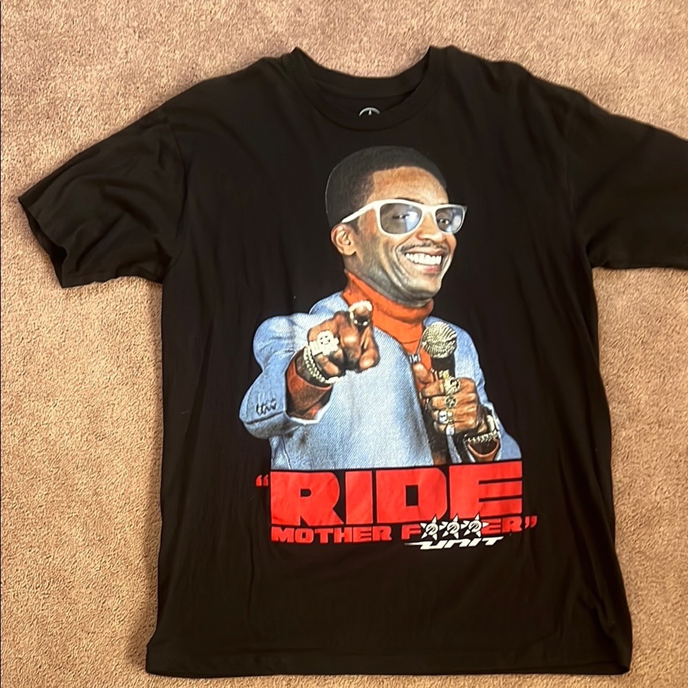 Black Short Sleeve Tee with Colorful Graphic Design by the brand UNIT